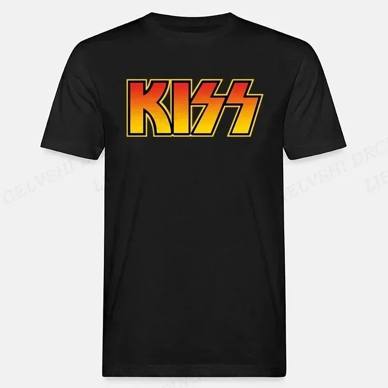 Kiss Band T Shirt Men Women Fashion T-shirt Cotton Tshirt Street Hip Hop Tee Unisex Camisetas Hombre Sports Tops Rock Band Shirt
