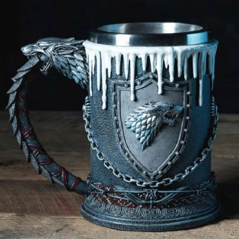 3D Retro Legionary Embossed Game Character Mug Gothic Dark Home Office Party Beer Coffee Cup Decorations Crafts Christmas Gifts