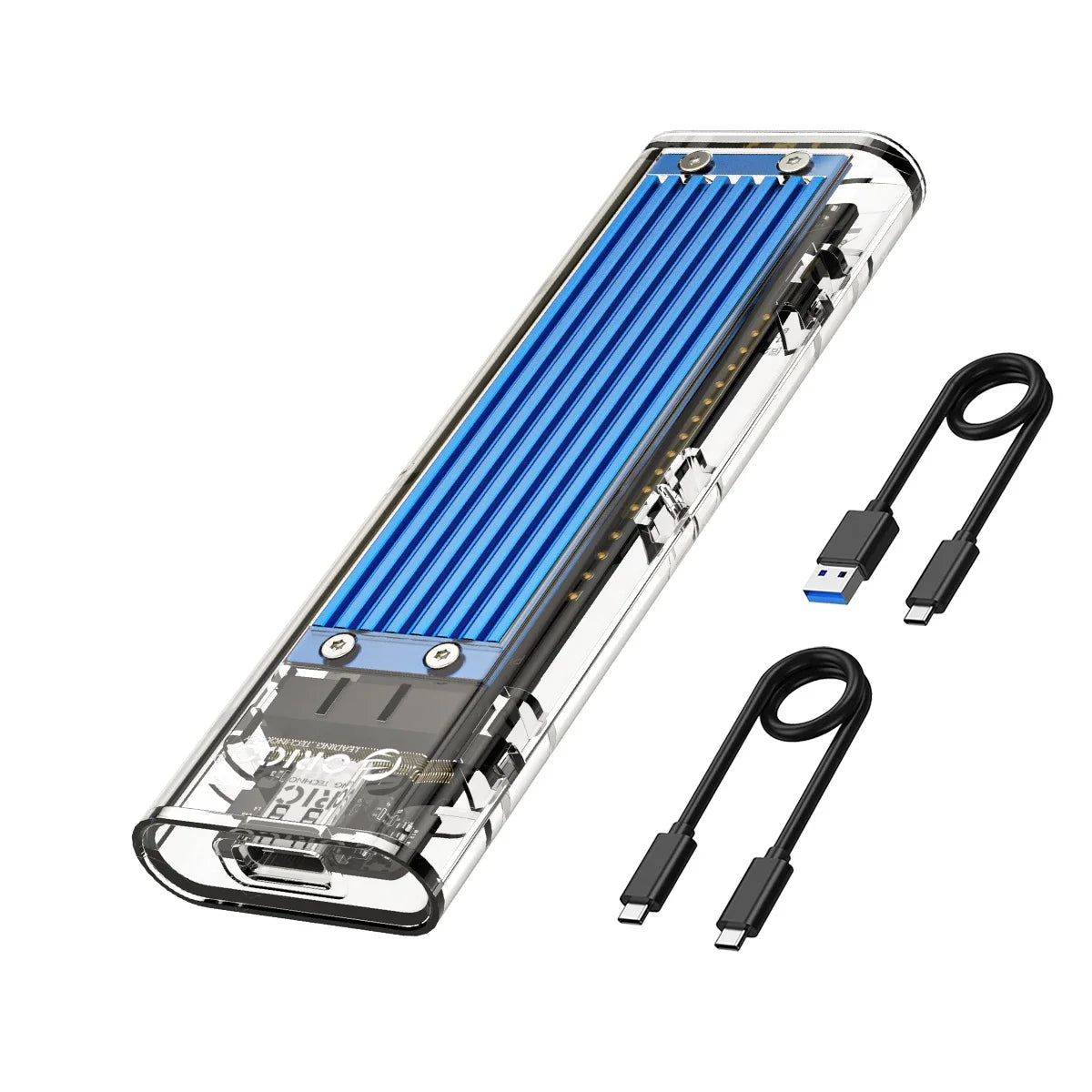 ORICO 20Gbps M.2 NVME SSD Case Enclosure with Cooling Fan USB 3.2 Gen 2 x 2 PCIE NVME Adapter Tool Free 4TB for PCIe M Key