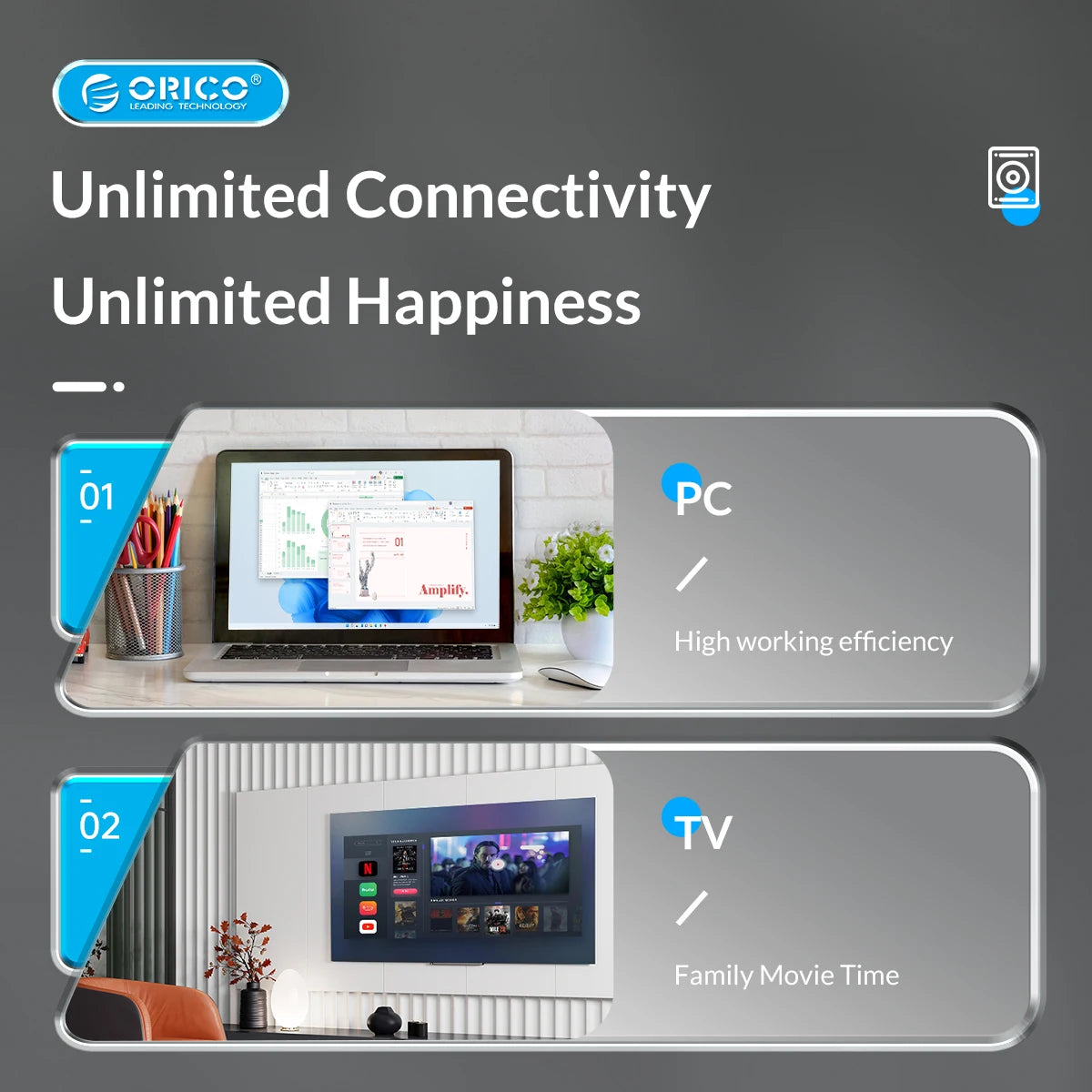 ORICO 2.5 inch HDD Enclosure External Hard Drive Case 5Gbps SATA to USB 3.0 HDD SSD case For PC Laptop 2.5'' SSD HDD Disk Box