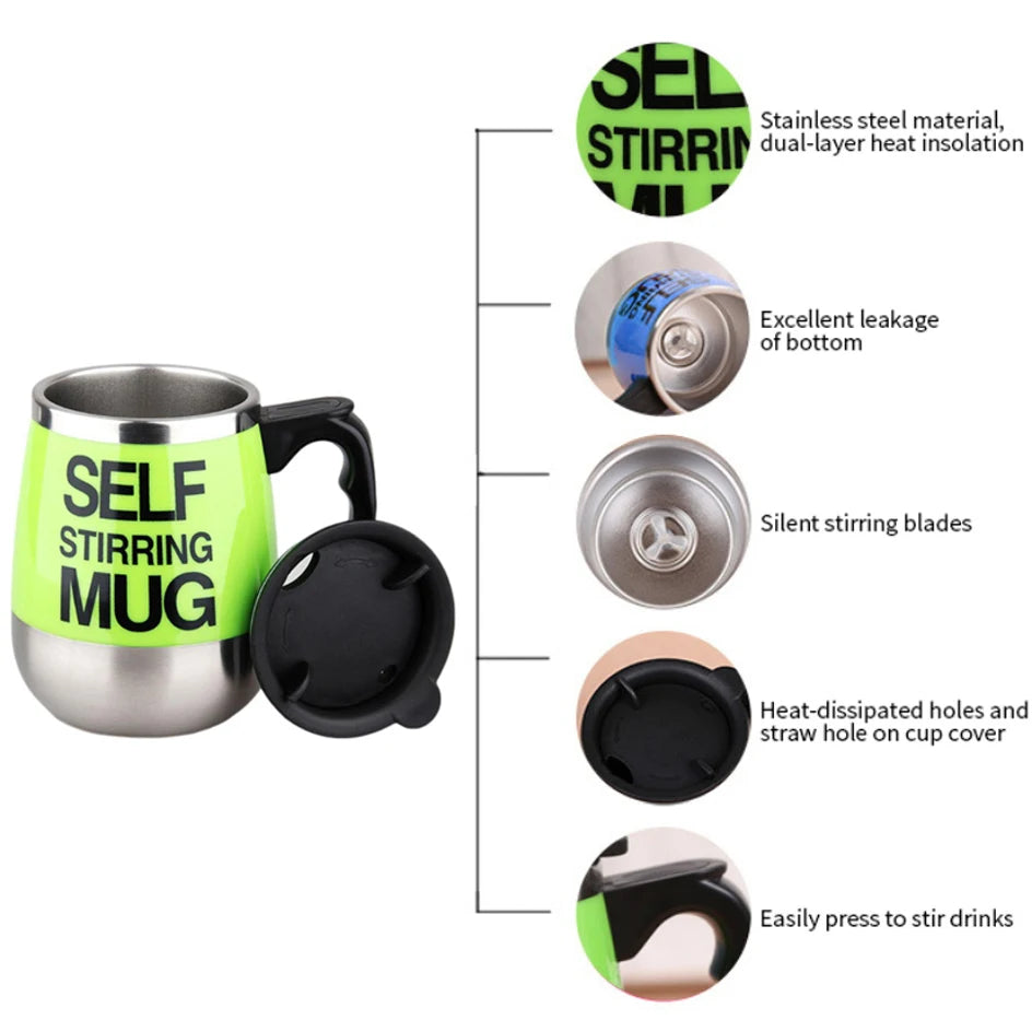 Electric Automatic Mixing Cup, Self Stirring Coffee Mug, Stainless Steel Milk Cup, Smart Mixer