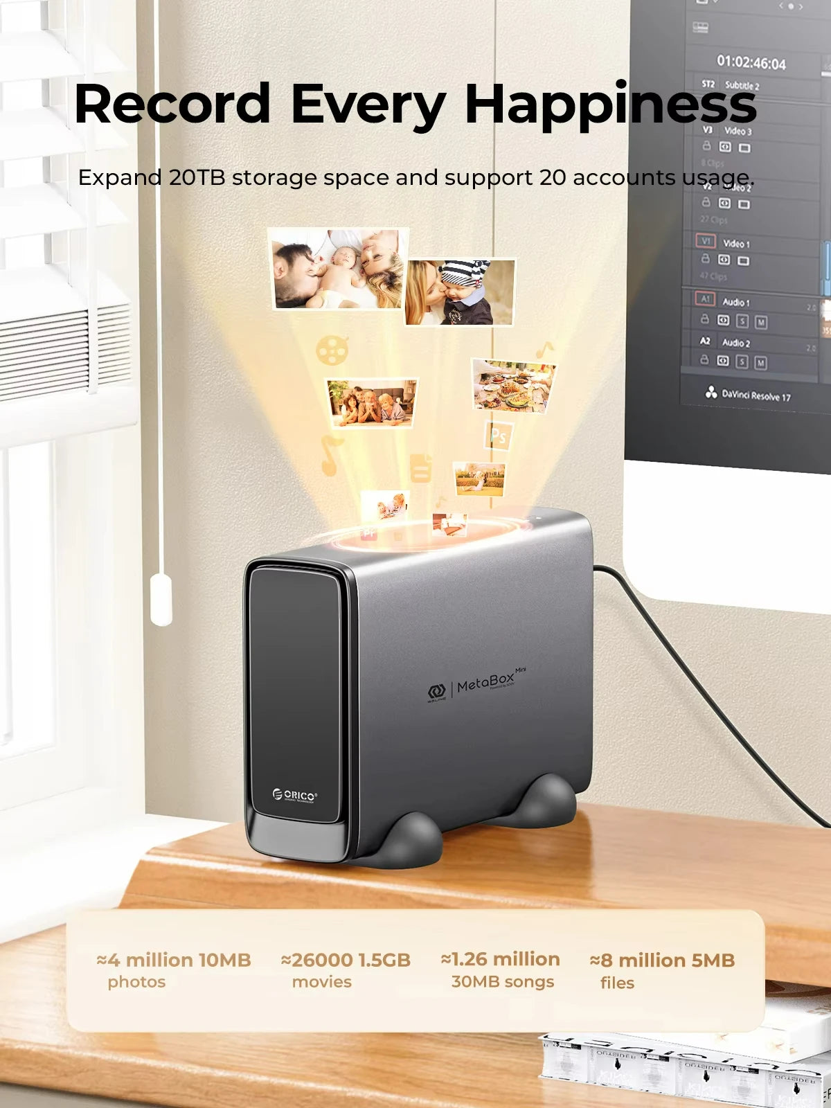 【NO Stock!】Personal Cloud NAS Storage SDVN 3.5"Data Securit Network Attached Storage with Automatic Fan Remote Access MetaBox