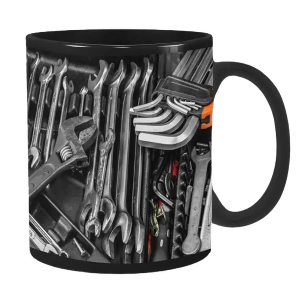 Mechanic Black Mug Black Ceramic Coffee Cup For Mechanics Large Toolbox Coffee Cup Tea Mug For Whiskey Beer Juice Soup Water