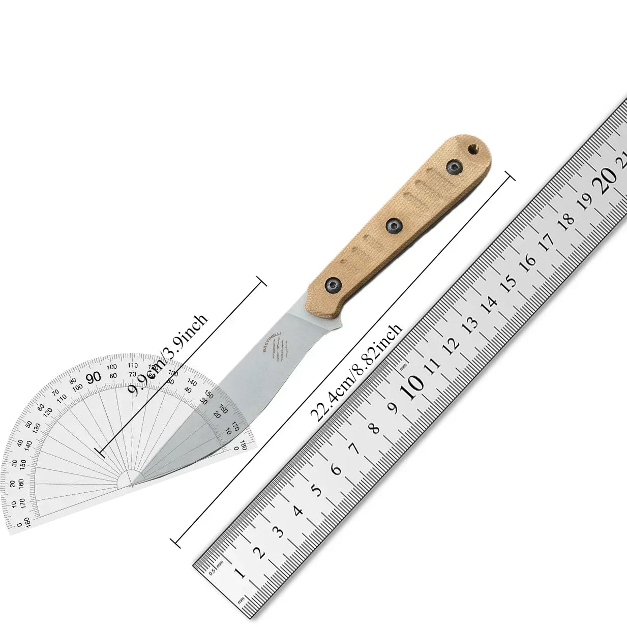 Tactical Fixed Blade Knife with Kydex Sheath - Features 8Cr13MoV Steel and G10 Handle for Outdoor, Combat, and Hunting Use