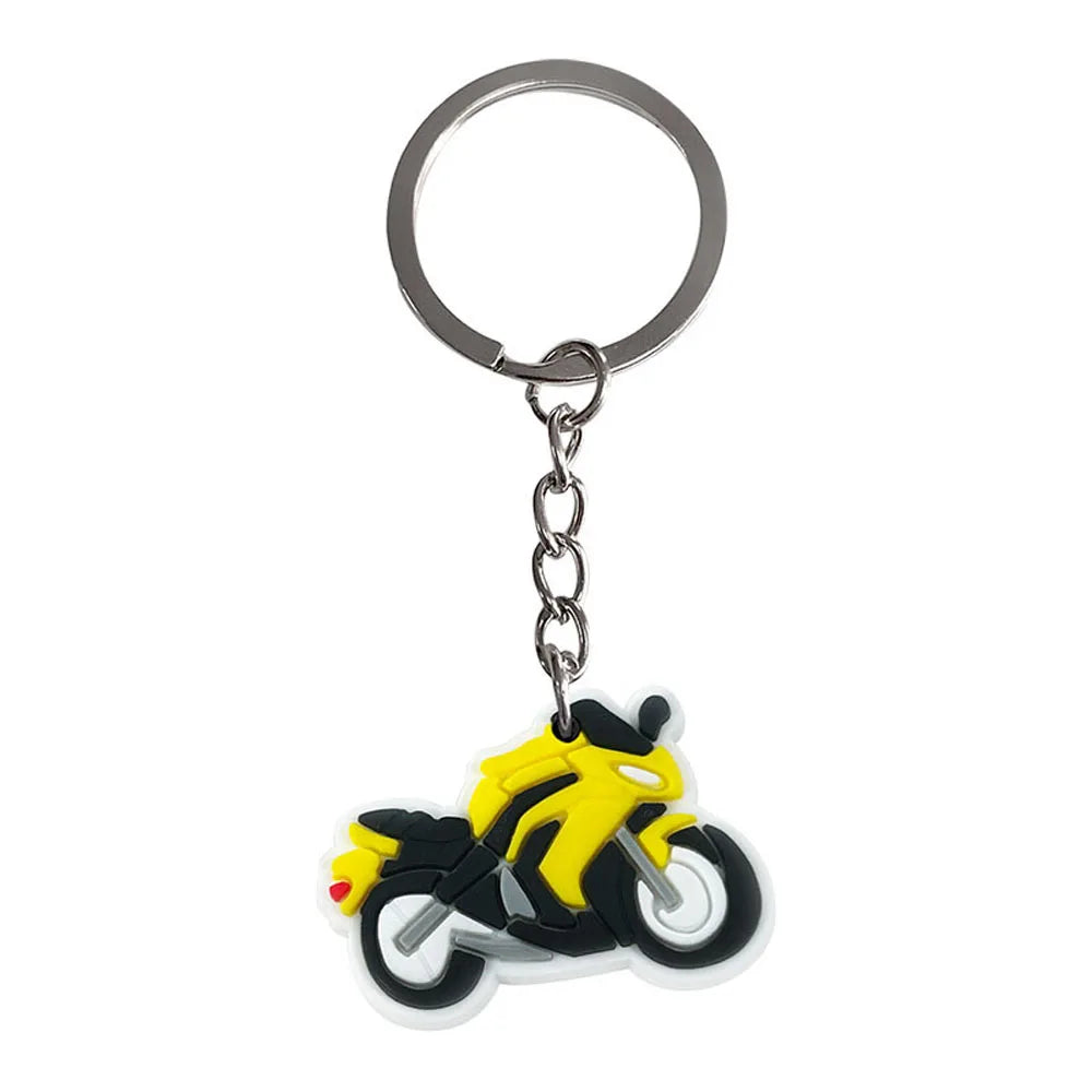 1-9pcs Mini motorcycle pendant, PVC material car keychain, motorcycle pendant, keychain, personalized gift