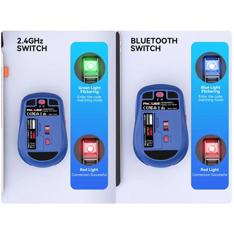 Xiaomi M303L Bluetooth Wireless Mouse 2.4G Dual Mode 1600 DPI Silent Tablet Notebook PC Office Portable Mouse For Android ios