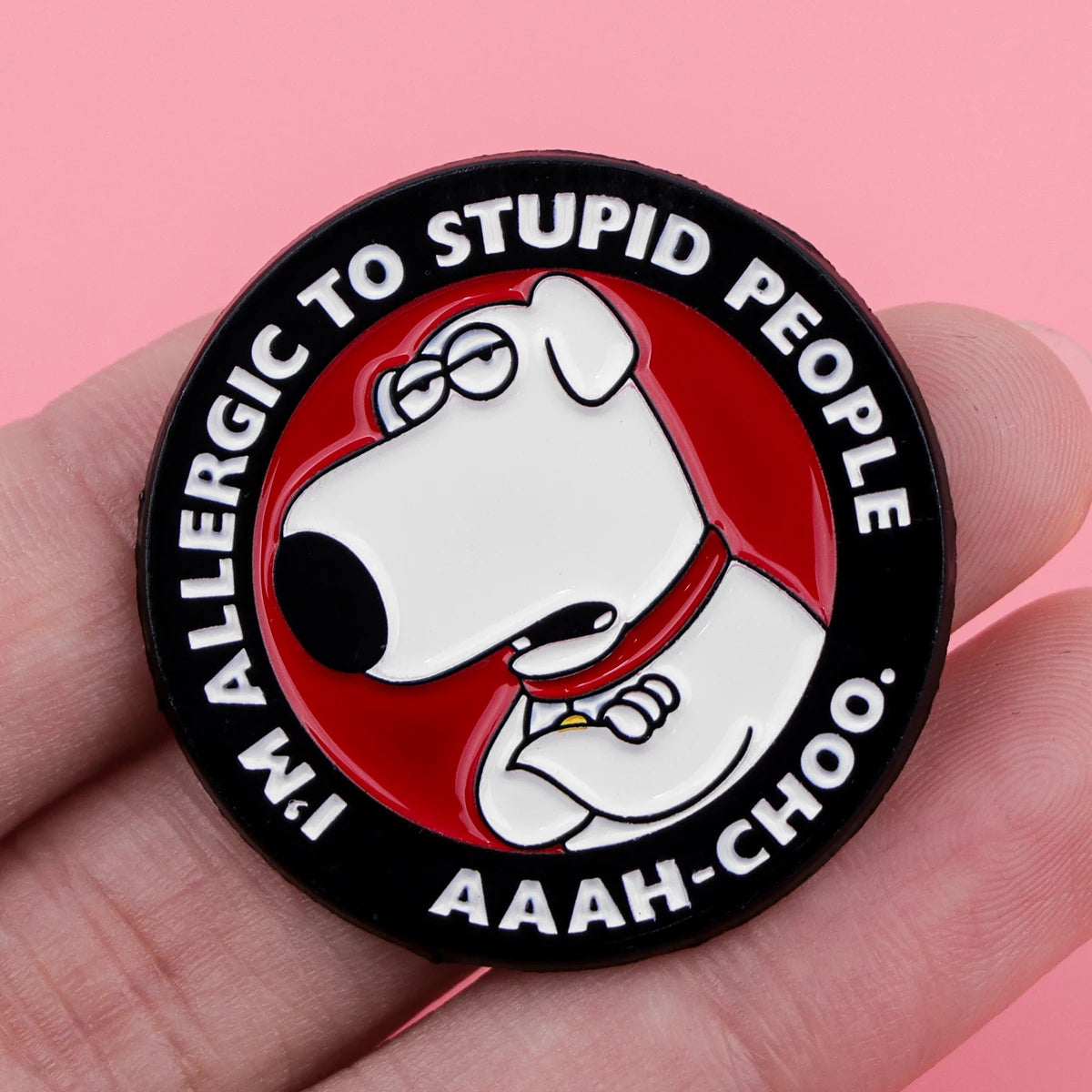 Cartoon Dog Enamel Pin Humorous Quotes Brooch Pines Lapel Pins Badge on Backpack Costume Accessories Funny Jewelry Friends Gift