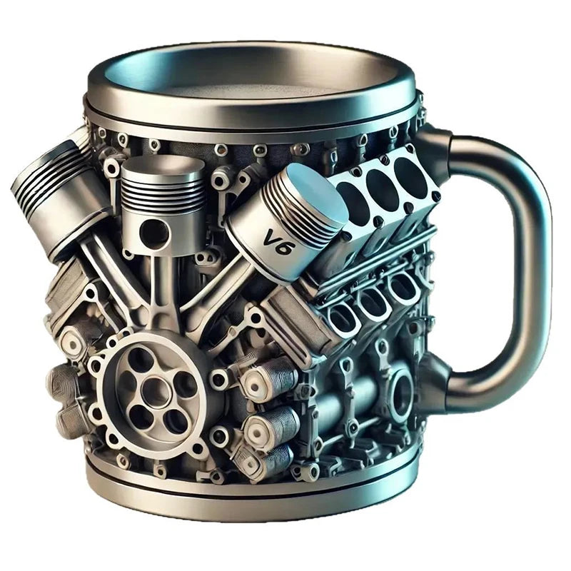 3D Engines Design Mug Engines Stainless Steel Cup Coffee Cup Beer Mugs Funny Drinking Accessories For Home And Office