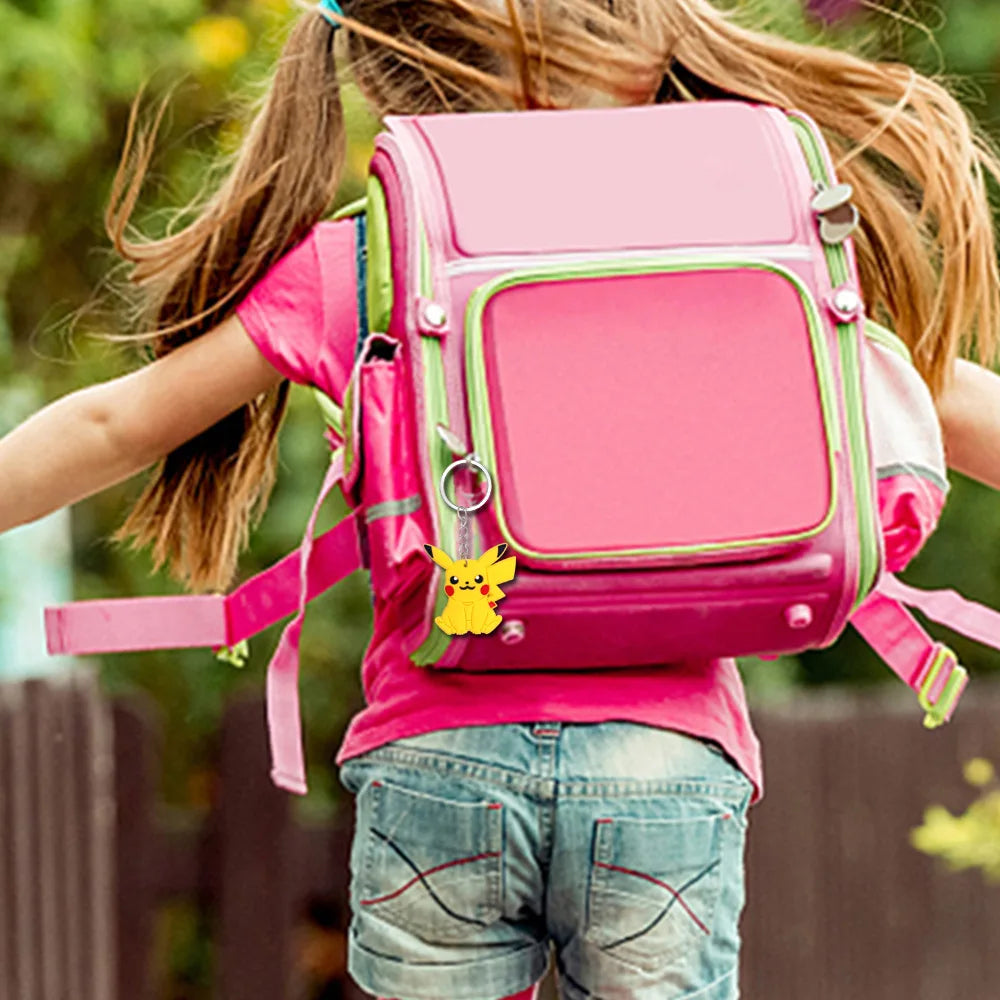 8/16 Pcs Pokemon PVC Keychain Anime Birthday Party Favors Gifts Keyring Bag Pendant Birthday Party Favors Supplies Decoration