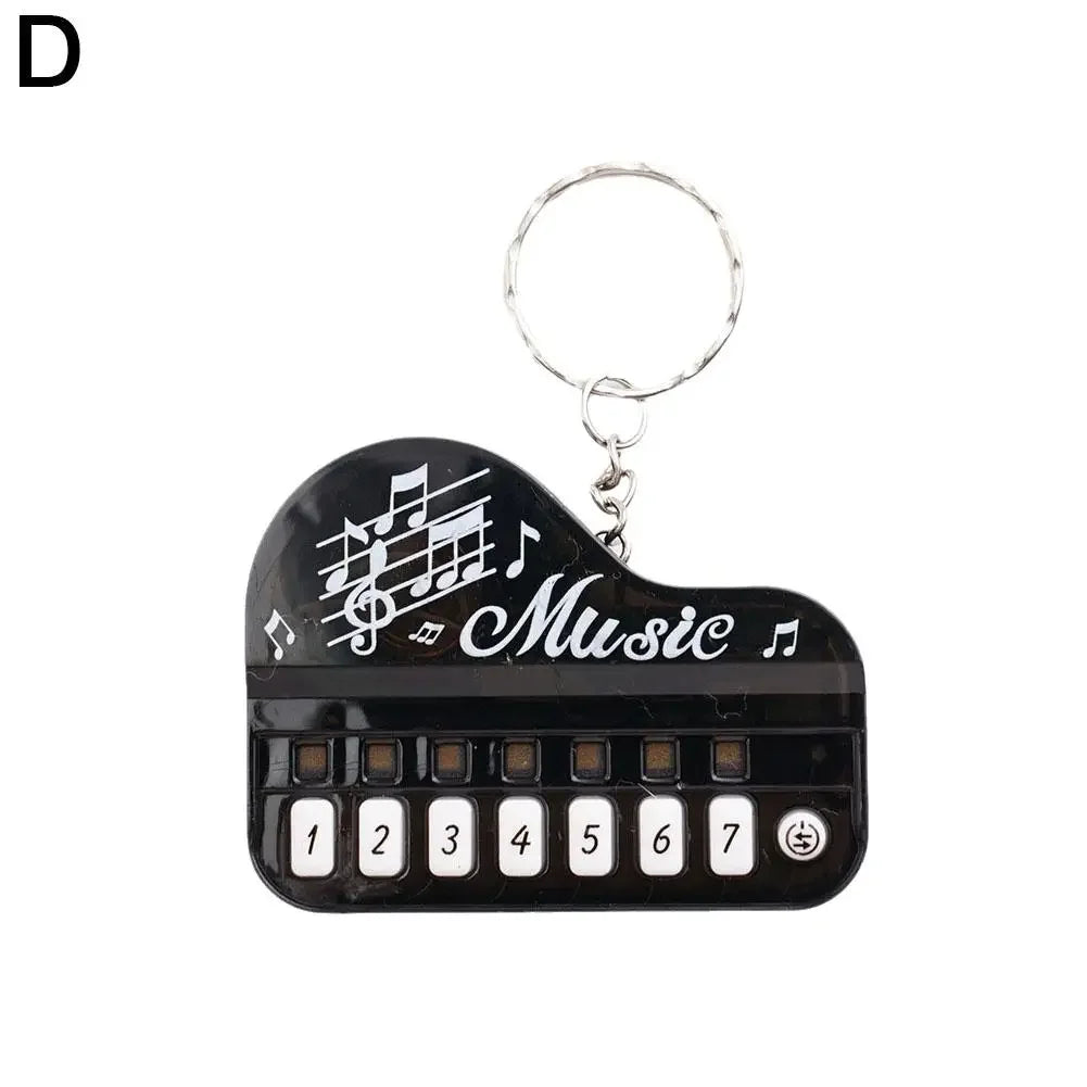 Piano Keychain Musical Instrument Toy Portable Mini Playable Keyboard Piano Jewelry Friend Music Gift Keychain Lover Electr I1K9