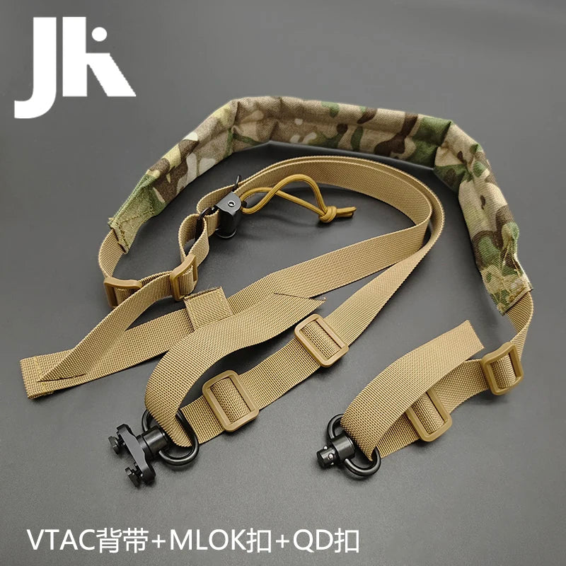 Tactical VTAC Rifle 2 Dot Quick Adjustable Shoulder Strap Outdoors Hunting Equipment With MLOK Mount Button Sling Set