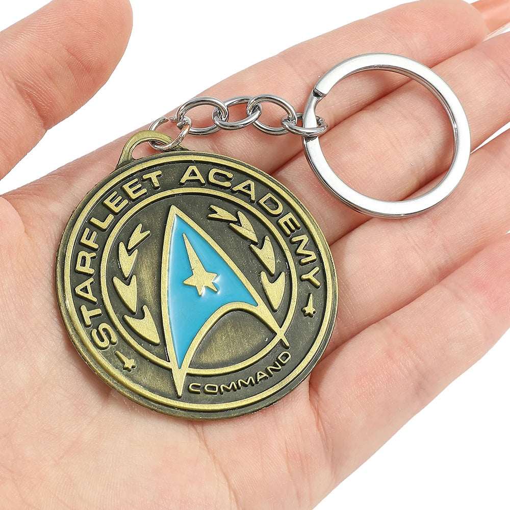 New War Star Trek Keychain Company Logo Metal Communicator Darkness Starfleet Statement Fashion Keychain