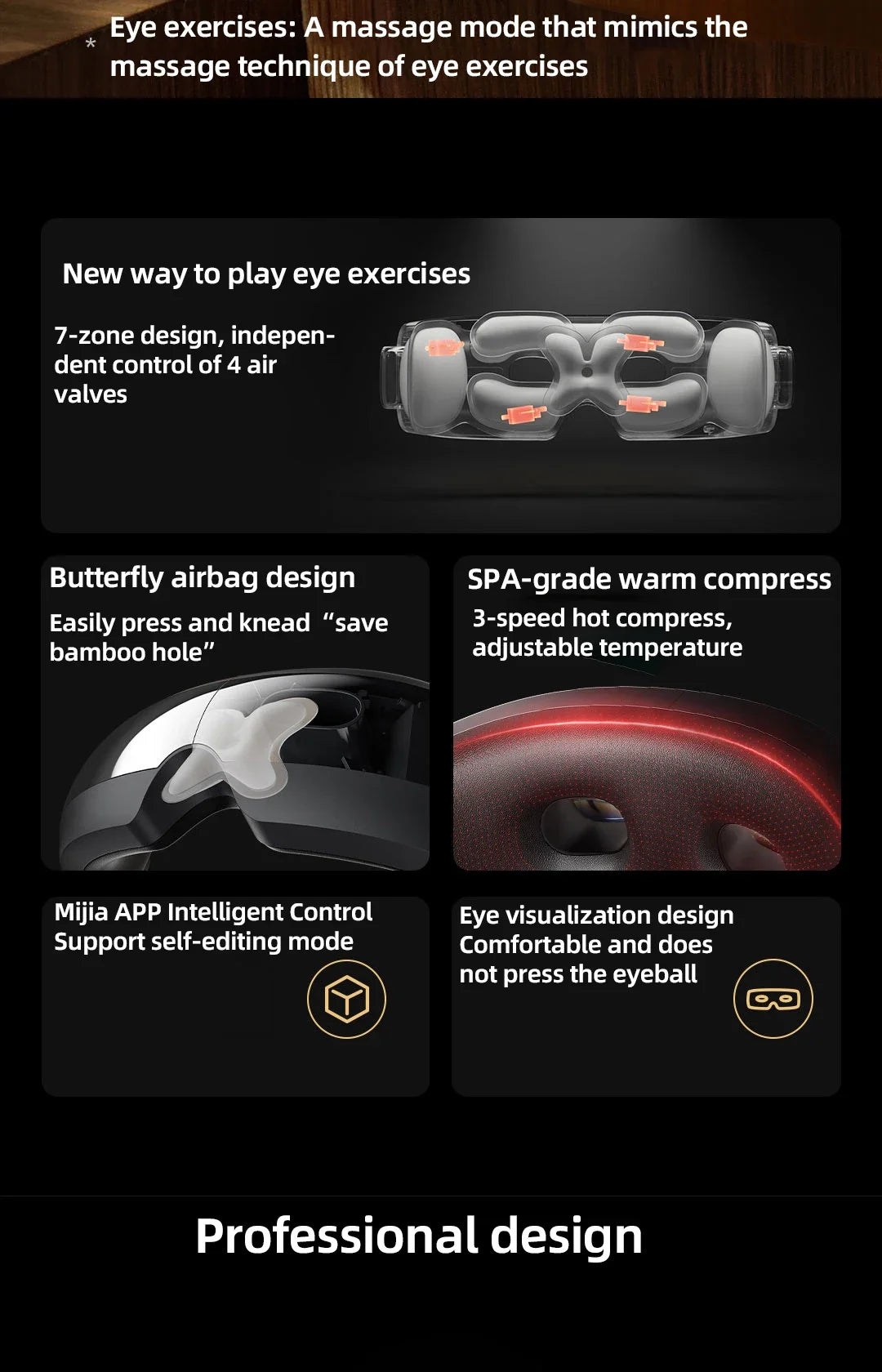 Xiaomi Mijia Smart Eye Massager Hot Compress Zone Massage Relieve Fatigue Eye Care Instrument Work With Mi Home App