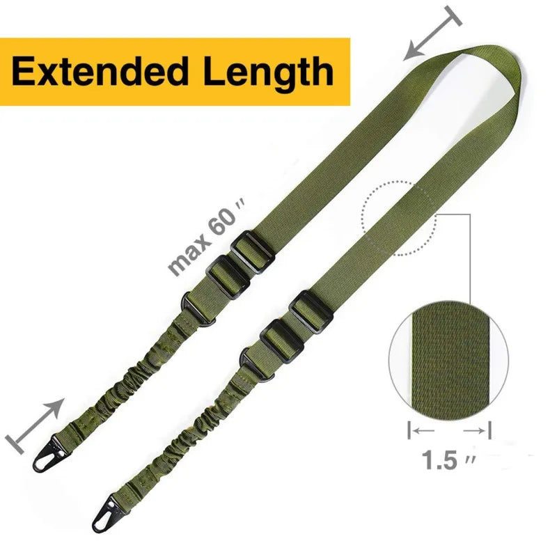 Tactical 3 Point Rifle Sling - AR15 Shotgun Airsoft Gun Belt Paintball Military Shooting Hunting Adjustable Strap