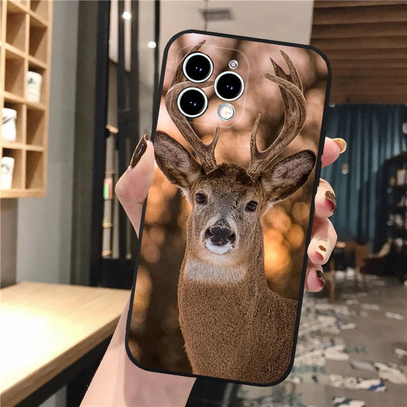 Hunting Deer Phone Case For iphone 17 Pro Max Air 16 15 14 13 Pro Max 15 16 Pro 15Plus