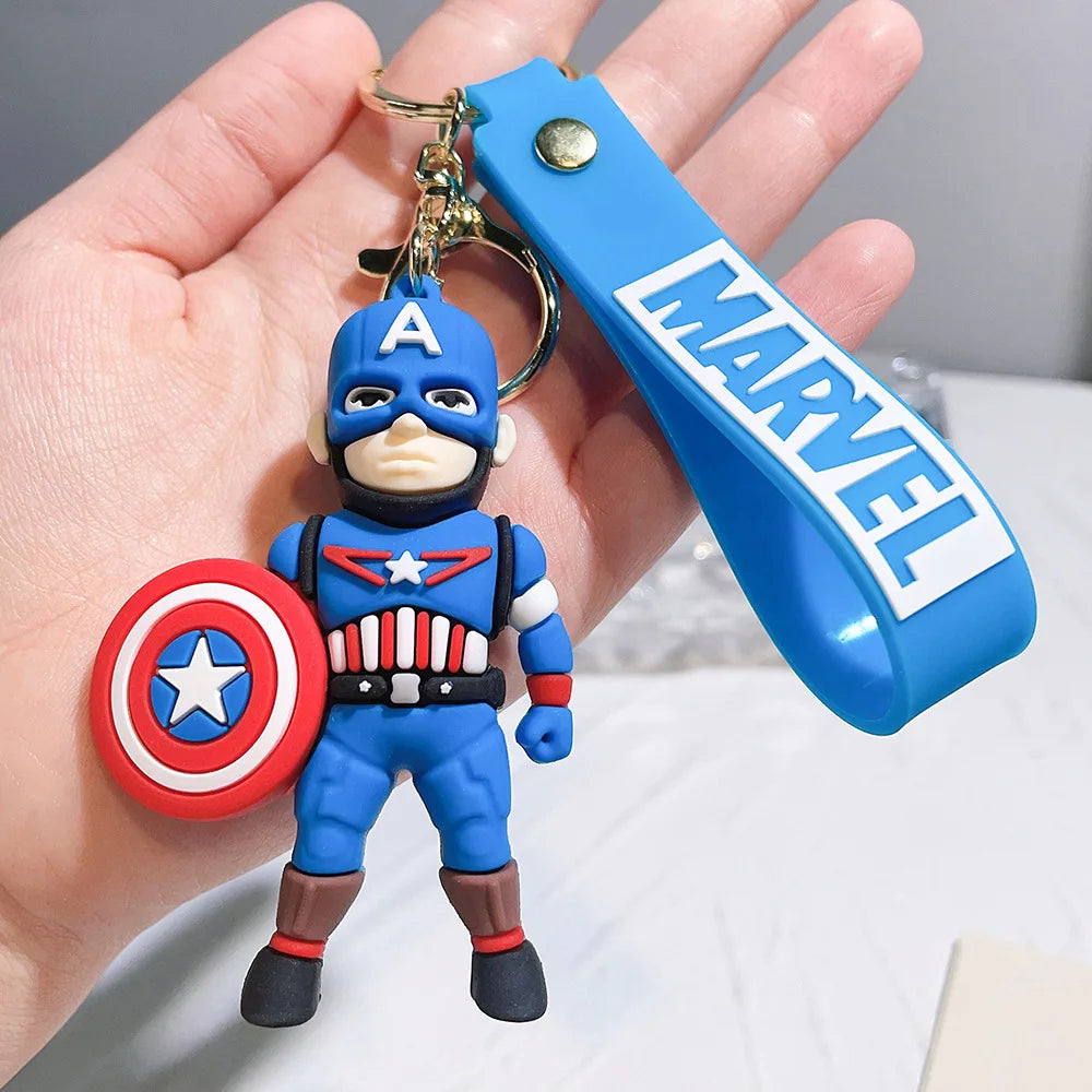 MINISO Avengers Marvel Key Chains Superheroes Iron Man Captain America Car Key Decor Keychains Backpack Pendants Accessories
