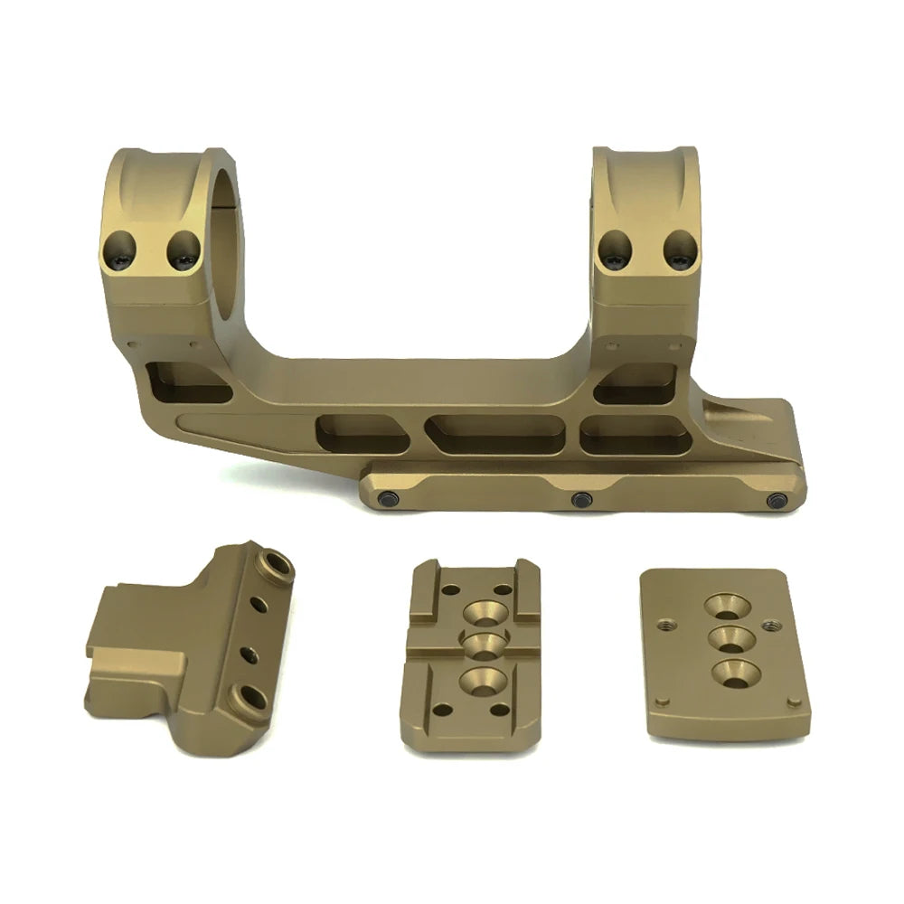 Tactical Fast  LPVO Scope Mount 30mm Tube With Offset Mount Plate For Red Dot Sight ,FDE And Black Color