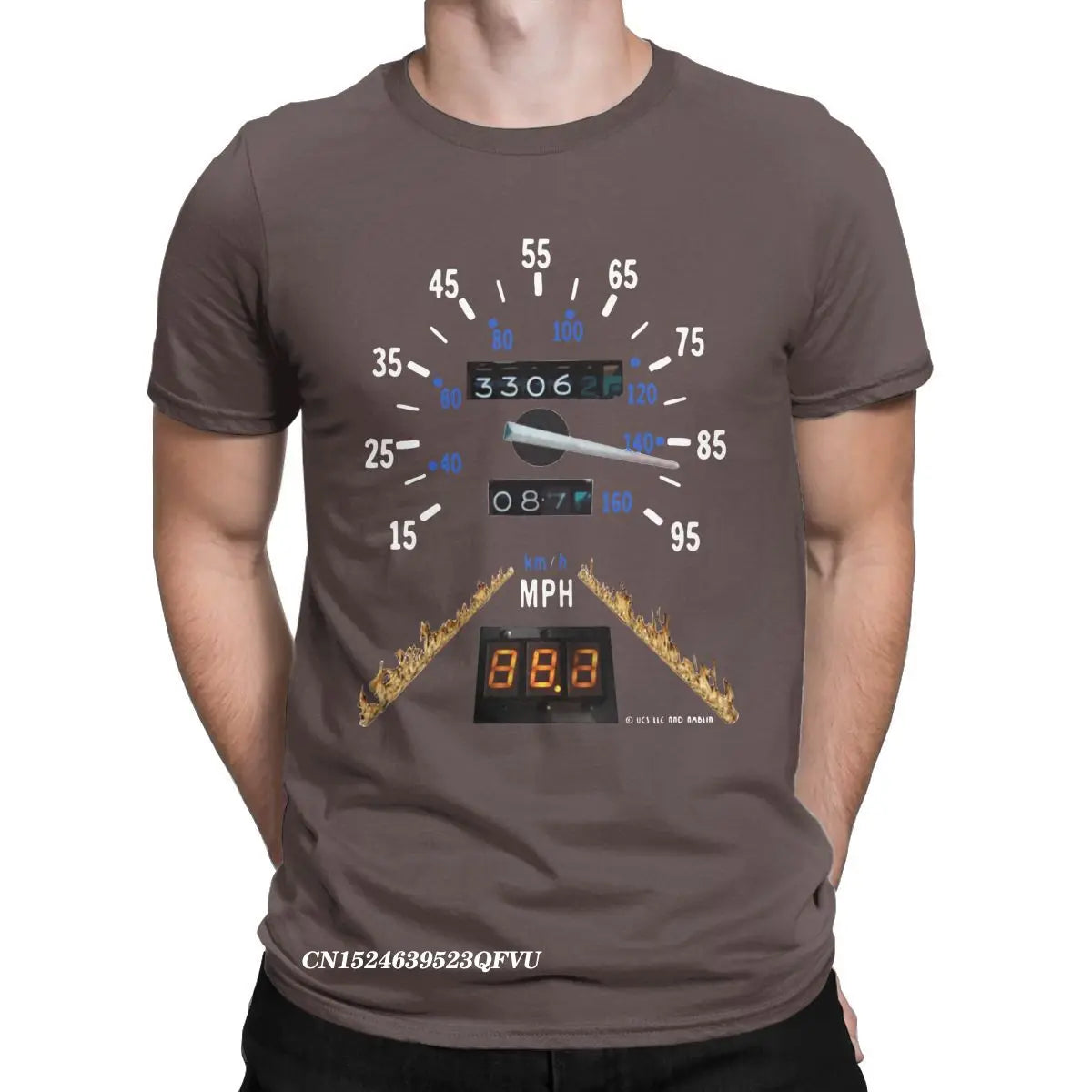 Back To The Future 88 MPH Men's Tshirt Time Travel Movie BTTF Leisure Tees Harajuku T-Shirts Premium Cotton Adult Clothes