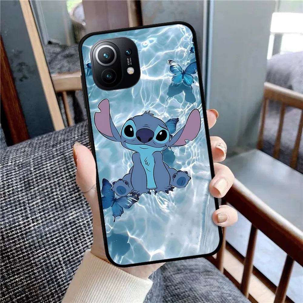 Cartoon S-StitchS Phone Case For Xiaomi Mi 5X 8 9 10 11 12 Lite Pro 10T PocoX3pro PocoM3 Note 10 Pro Lite