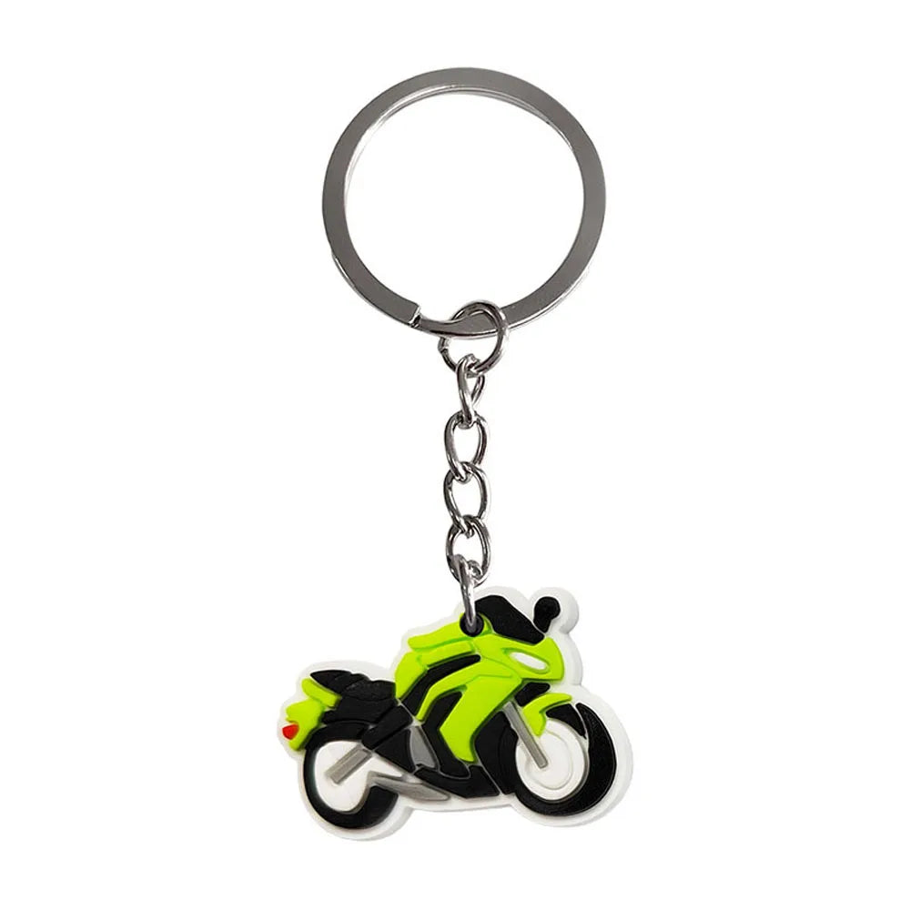 1-9pcs Mini motorcycle pendant, PVC material car keychain, motorcycle pendant, keychain, personalized gift