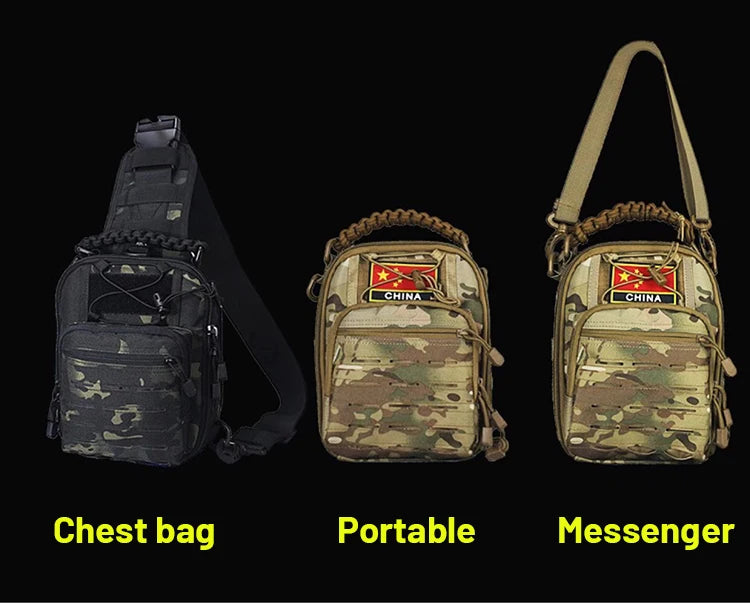 Military Tactical Backpack Shoulder Bag  Chest bag Men Outdoor Hiking Camping  Army Hunting Fishing Pack Sling Molle Usb bag bag
