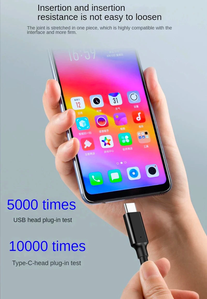 USB3.2 10Gbps Cable USB Type A to USB C 3.1/3.2 Gen2 Cable Data Transfer USB C SSD Hard Disk Cable 3A 60W QC 3.0 Fast Charging