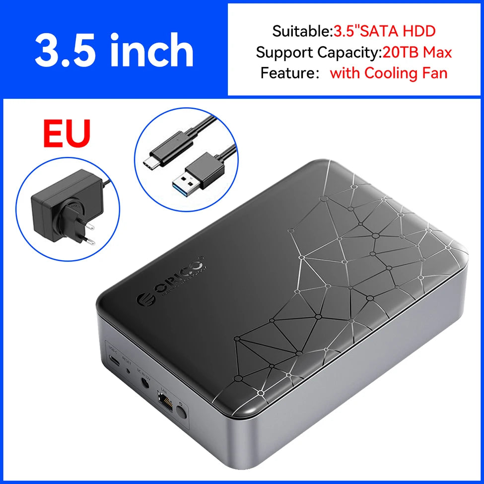 ORICO Private Cloud Nas Network Storage Server Personal Home Automatic Backup 2.5/3.5"SATA HDD Case External Hard Disk Enclosure