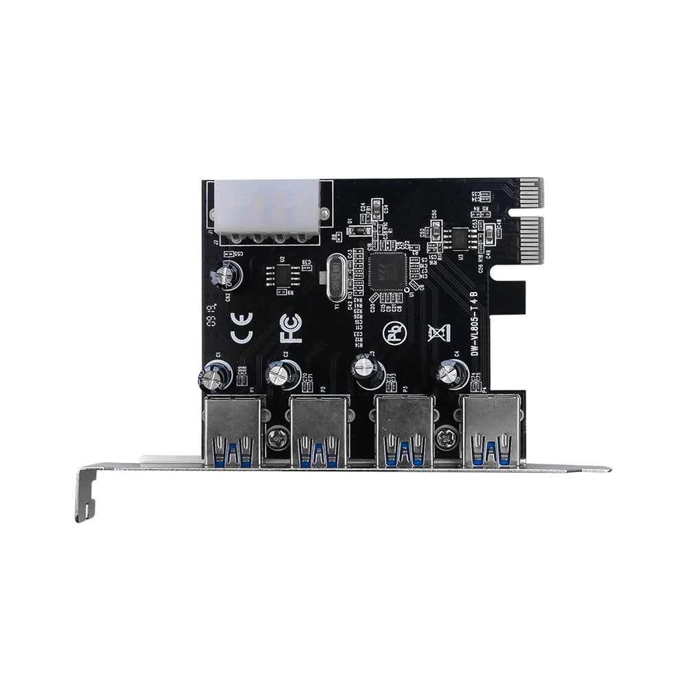 4 Port USB 3.0 PCI-E Expansion Card PCI Express PCIe USB 3.0 HUB Adapter 4-Port USB 3.0 Controller USB 3 0 PCI e PCIe Express