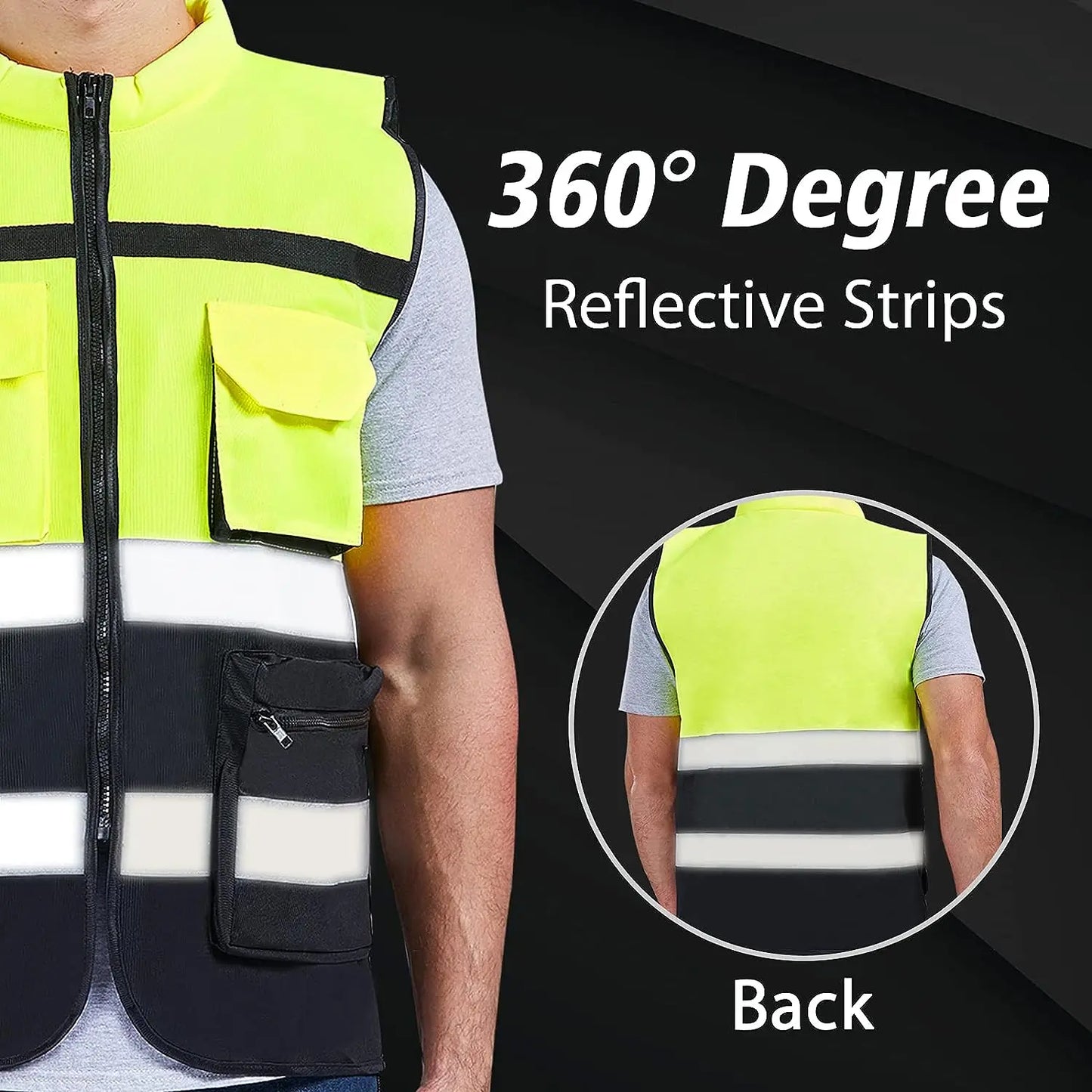 Safety Vest Construction Clothes High Visibility Vest Working Clothes Sports Outdoor Safety Clothing