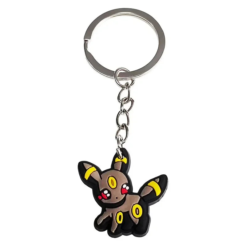 Cartoon Pokemon Pikachu Keychain Silicone Funny Keyring Bag Pendant Couple Car Keyholder Creative Bag Charm Accessories Gift