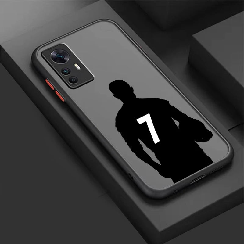 Football Stars No.7 Cool Art Frosted Translucent For Xiaomi Mi 13 12 12T 11T 11 11i 10T 10 9T Pro Lite Ultra 5G TPU Phone Case