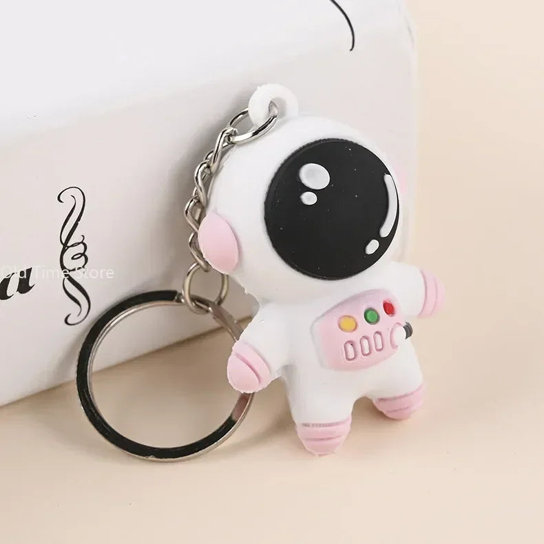 Cute PVC Colorful Astronauts Keychain Tassels Gloomy Bear Rabbit Ears Car Backpack Key Chain Pendant Jewelry Gifts for Women