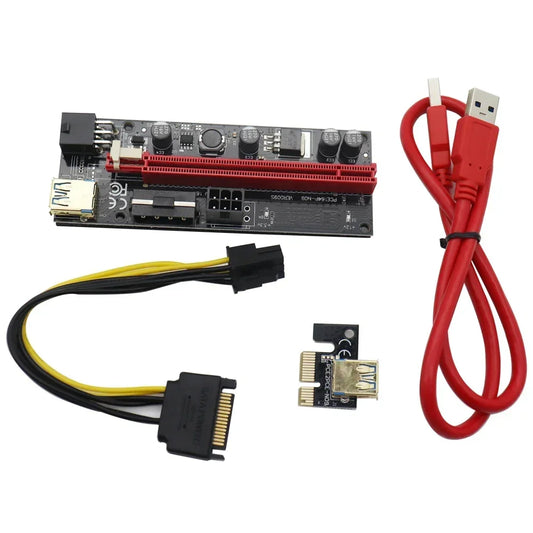 PCI-E Riser Card PCI Express x16 Cabo Riser For Video Card USB 3.0 Cable SATA to 6pin Power For Mining Miner