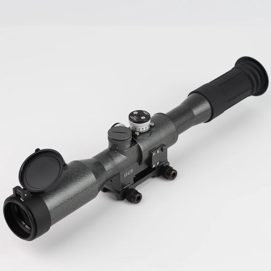 SVD 6X42 Illuminated Tactical Weapon Scope with First Focal Plane Reticle Svd Sniper Rifle Series AK RifleScope for Hunting