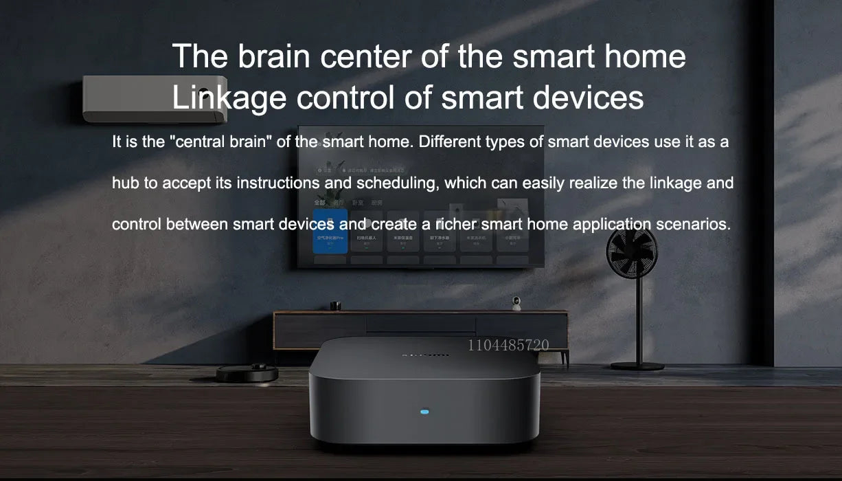 Xiaomi Smart Central Hub Mijia Gateway 4 ZigBee WIFI Bluetooth Mesh Hub 5GHz 10/100Mbps Smart Home Work With Mi Home APP