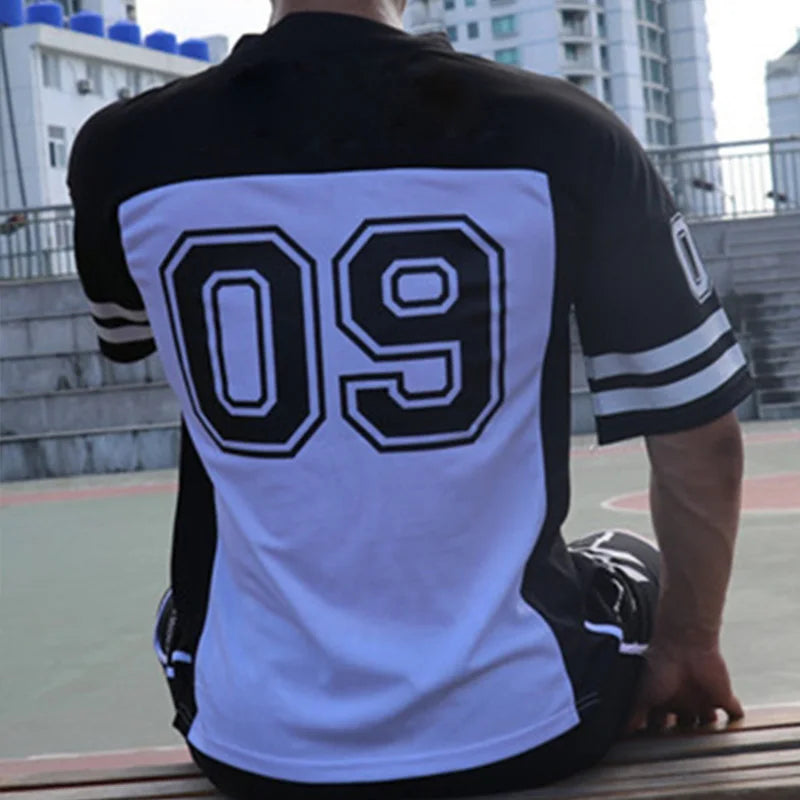 NEW Brand Men tshirt Quick Dry Breathable T-shirts men Soccer Jersey Shirt sports Loose Bodybuildi t-shirt Size M-XXL