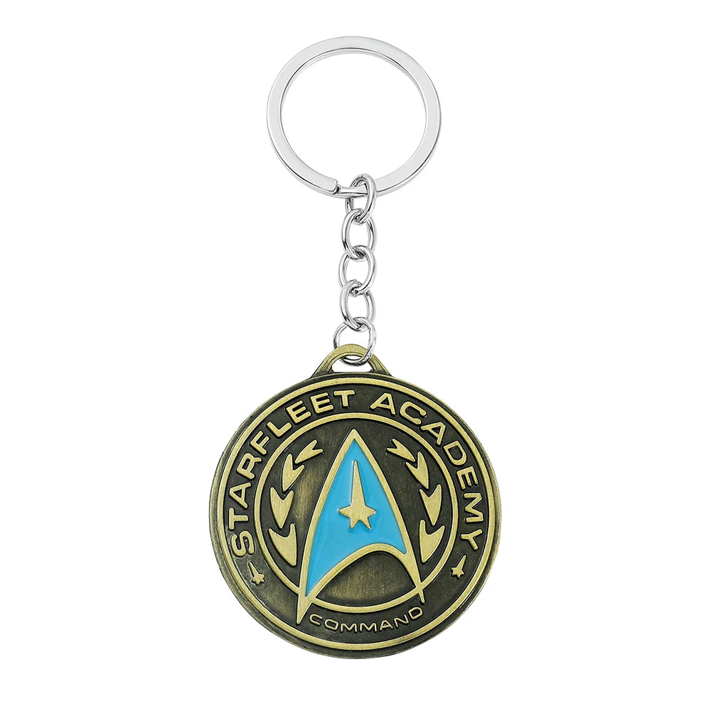 New War Star Trek Keychain Company Logo Metal Communicator Darkness Starfleet Statement Fashion Keychain