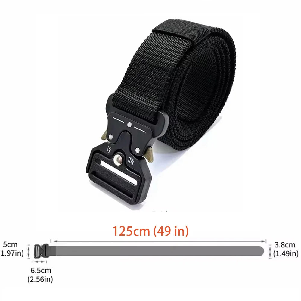 Tactical Belt for Men | All-Weather Nylon Canvas Combat Belt with Neutral Design, Built for Hunting & Outdoor Expeditions