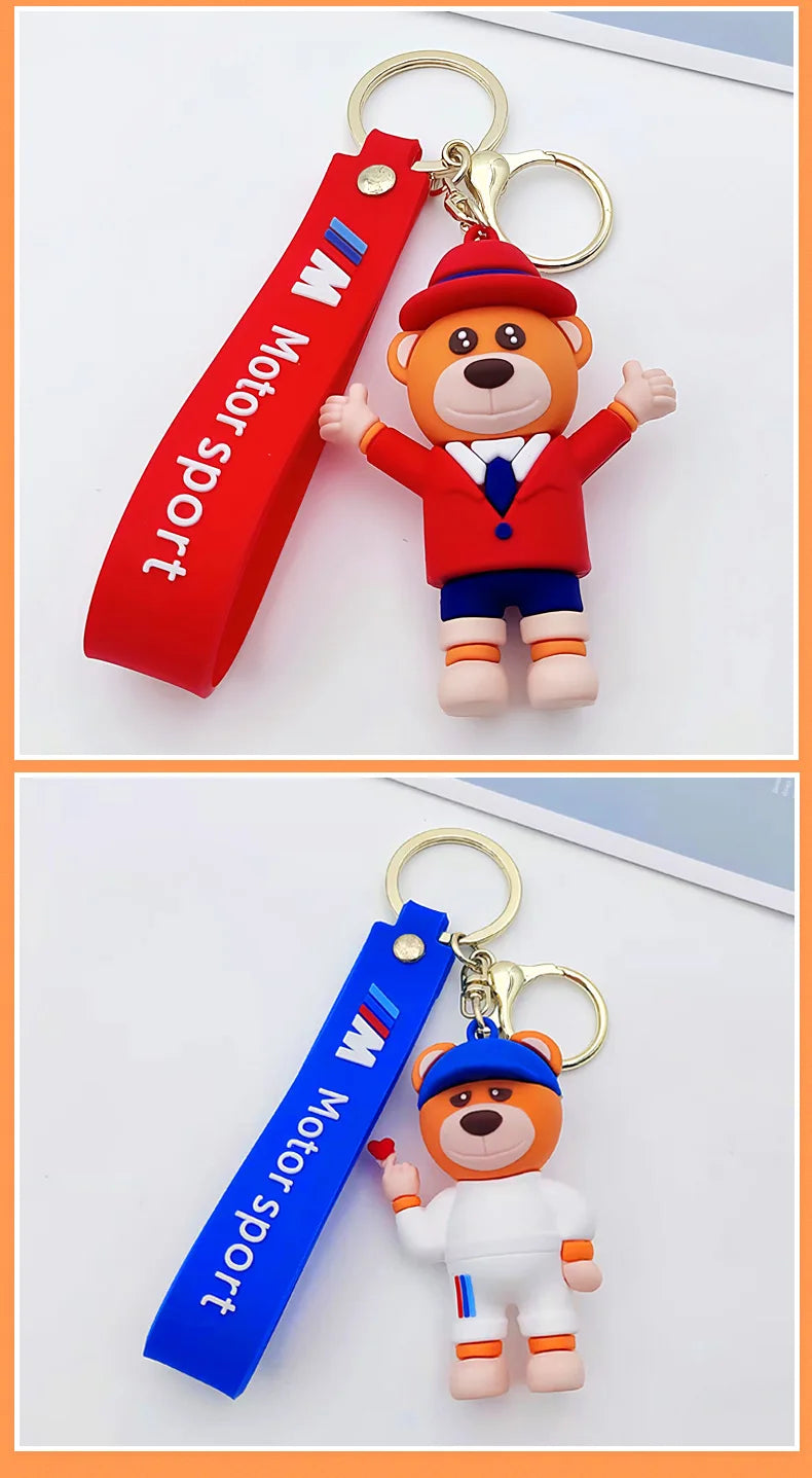 Cartoon Animal  PVC keychain   Doll Pendant Bear Bag car  Accessories