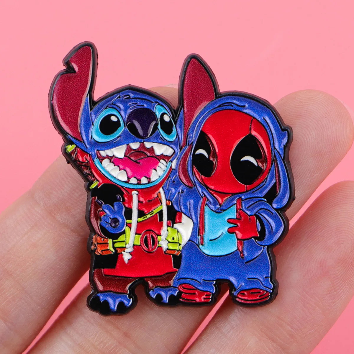 Cartoon Stitch Pin Movie Deadpool Hero Brooches for Women Men Lapel Pins Badges Clothes Accessories Cosplay Jewelry Fans Gifts