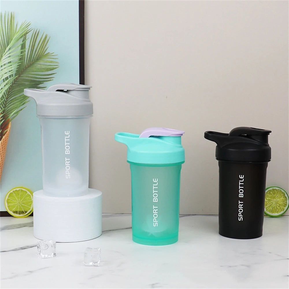 1pc Protein Powder Shaker Bottle 300ml Portable Mixing Cup  Leak Proof Water Bottle for Gym Outdoor Fitness Training Sport