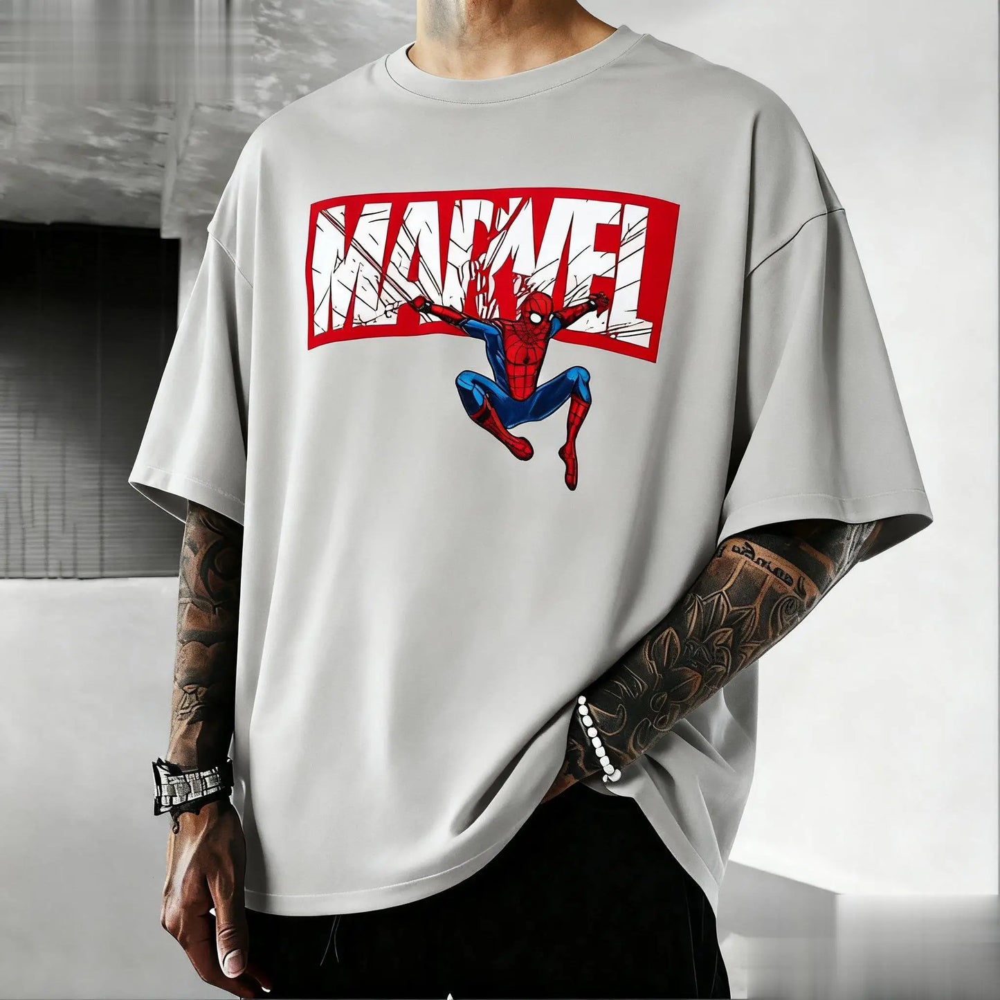 Marvel Spider Man Graphic T Shirt Men Women Cotton Short Sleeve Tee Superhero Print Streetwear Casual Tops Summer Trendy Fashion