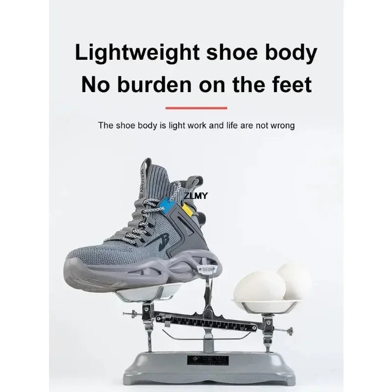 Tactical Boots for Man Breathable Work Safety Boots with Steel Toe Fashion Work Shoes Men Anti-stab Anti-smash Sneaker