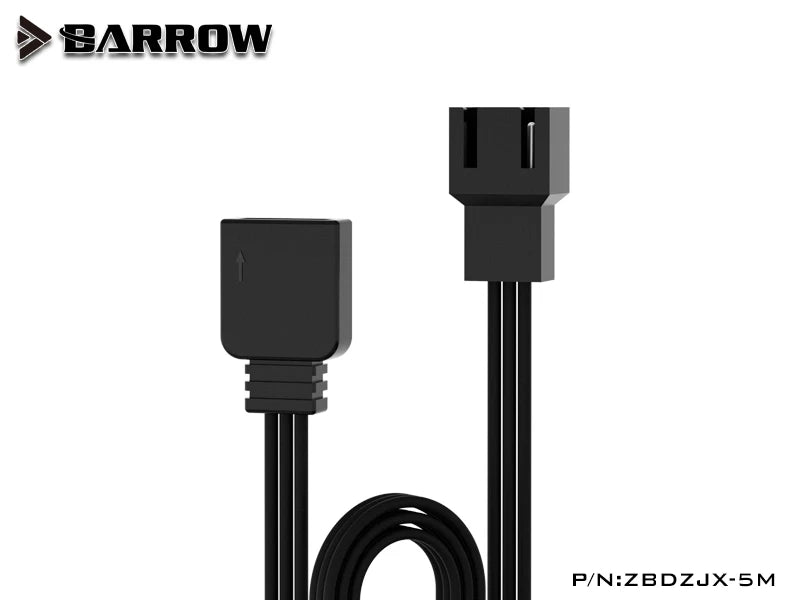 Barrow ARGB 5V 3PIN Motherboard Lamp Conversion Cable Pc Led Strip Extension Cable Connector LRC2.0 Addressable RGB ZBDZJX-5M
