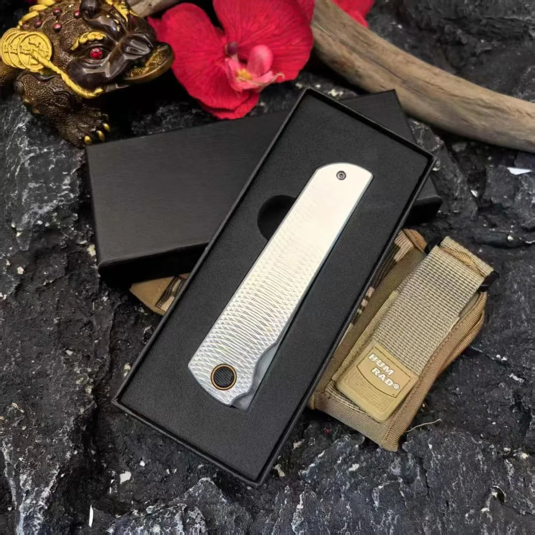 Trskt Tactical Folding Knife ,Cool Camping Knives ,Hunting Survival Tool Aluminum alloy Handle