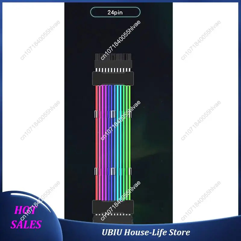 5X ARGB Power Supply Extension Cable 24Pin Cord Motherboard RGB Extension Cable For Computer-Best Selling