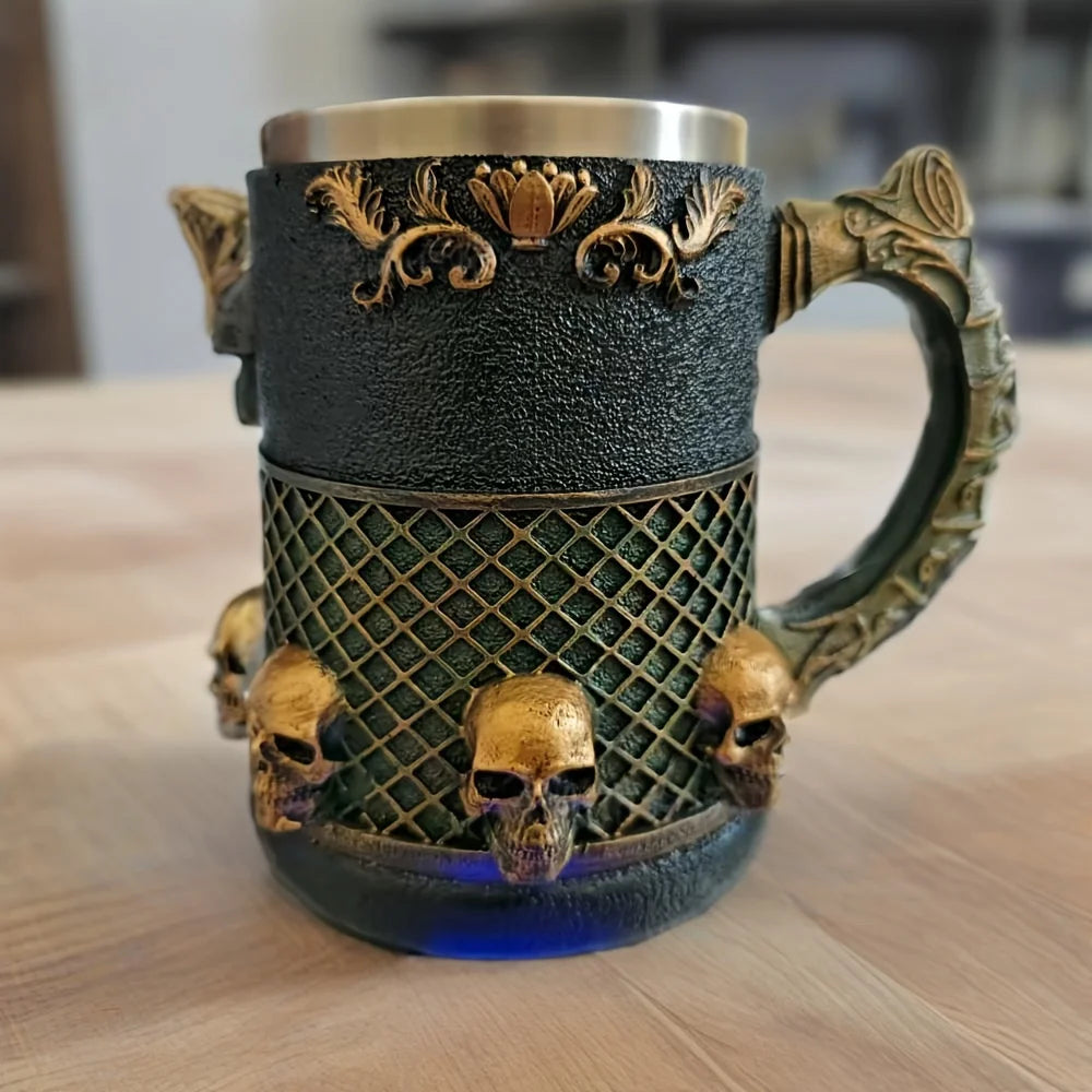 Ozzy Osbourne The Final Performance 3D Mug Stainless Steel Skull Water Cup Halloween Commemorative Mark Cup Gift for Fans Men