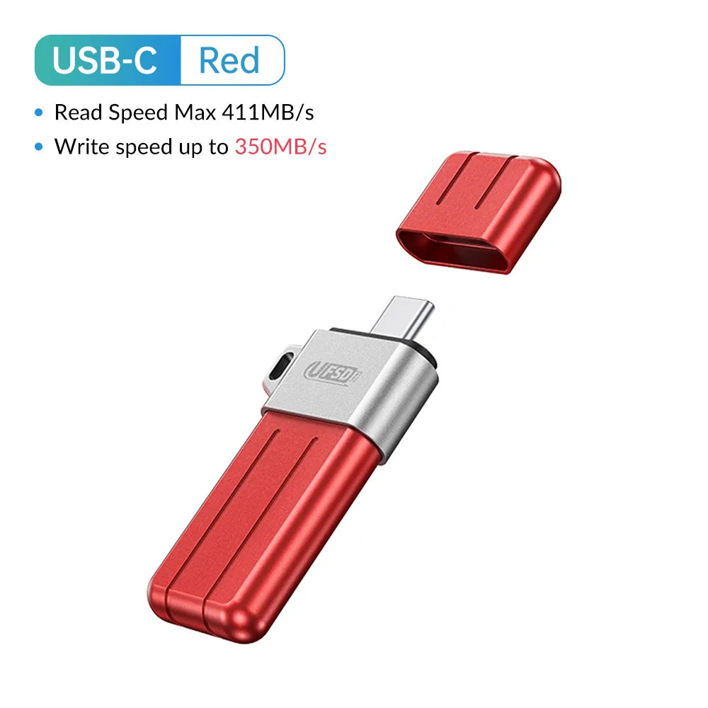 ORICO UFSD All Metal 512GB USB Flash Drive 411MB/S Pen Drives 256GB 128GB 64GB USB Stick Type C Pendrives Memory Stick U Disk