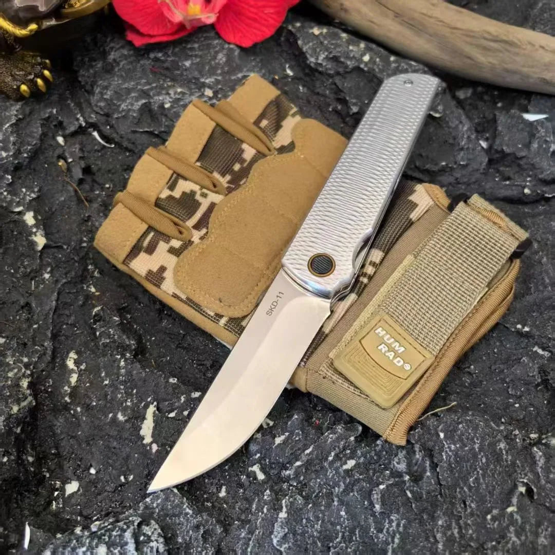 Trskt Tactical Folding Knife ,Cool Camping Knives ,Hunting Survival Tool Aluminum alloy Handle