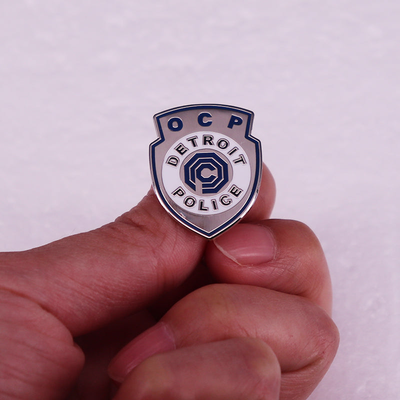 RoboCop Detroit Police Hard Enamel Pin Uniform Badge Movie Jewelry